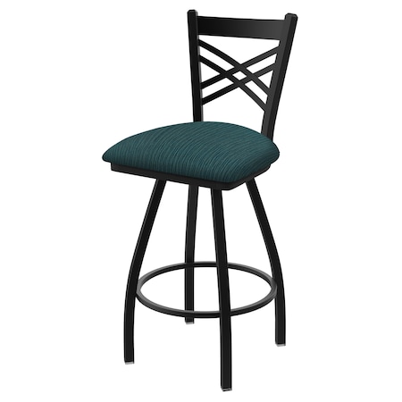 36 Swivel X-Tall Bar Stool,Black Wrinkle,Graph Tidal Seat